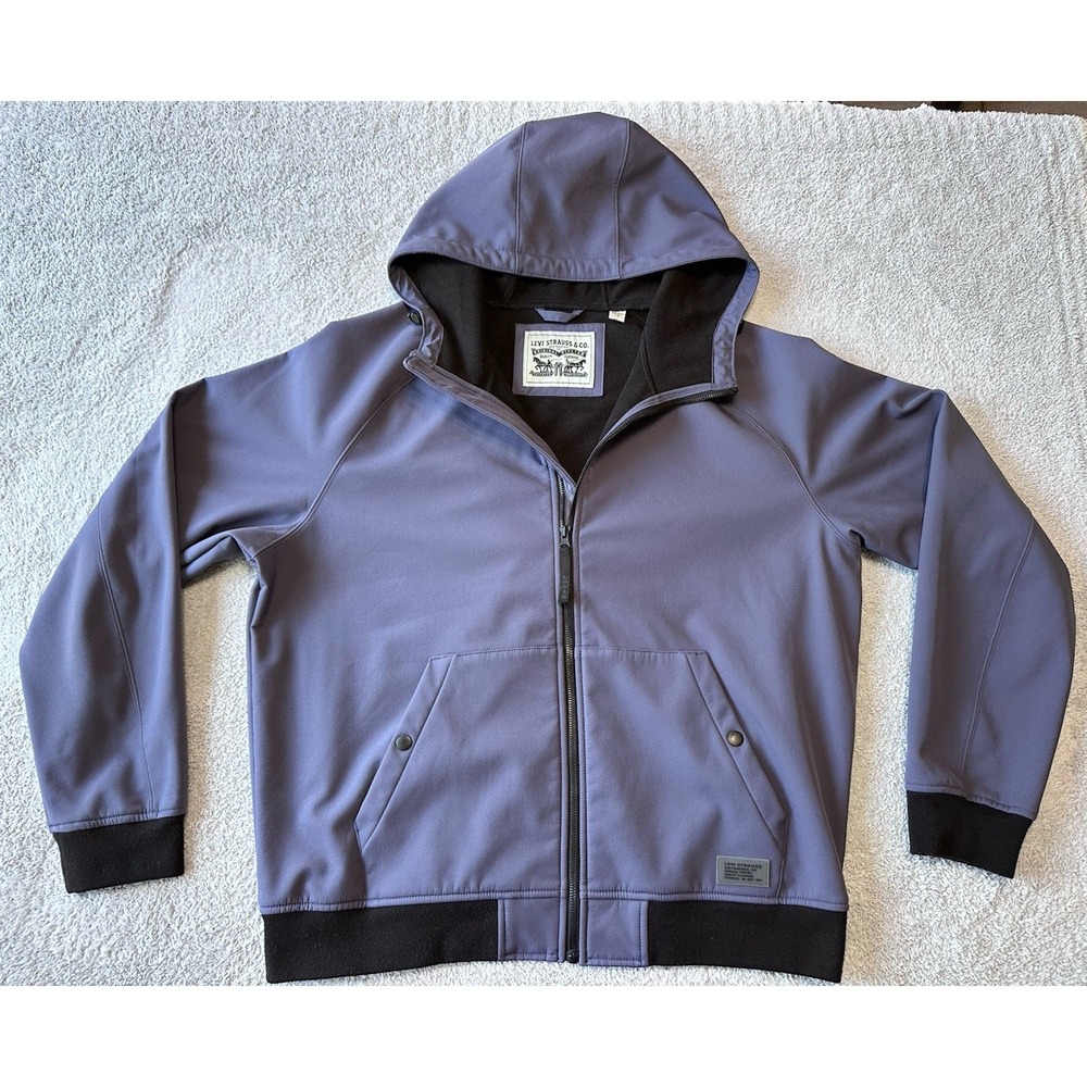 Men's Levi's‎ Soft Shell Sherpa Lined Hooded Jacket Purple Extra Large